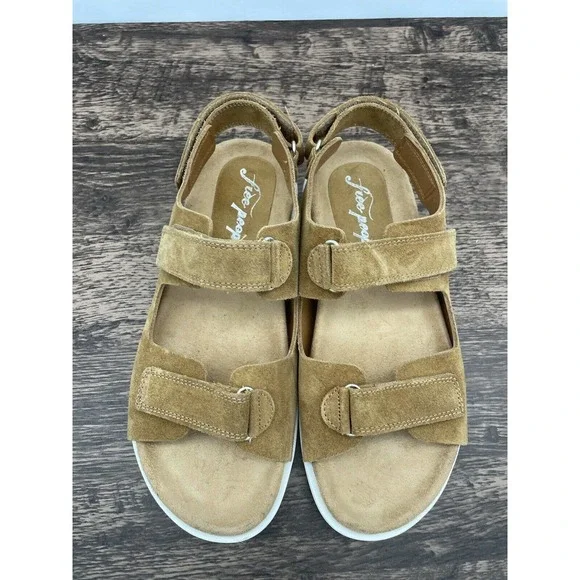 Free People New Moon Suede Open Toe Sandals - Picture 9 of 10